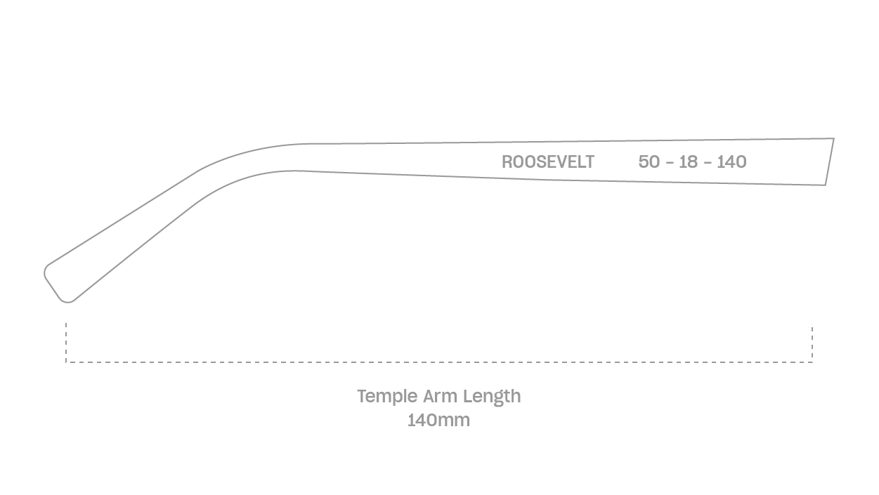 measurement::arm length Roosevelt Eyeglasses square metal (4687758360630)