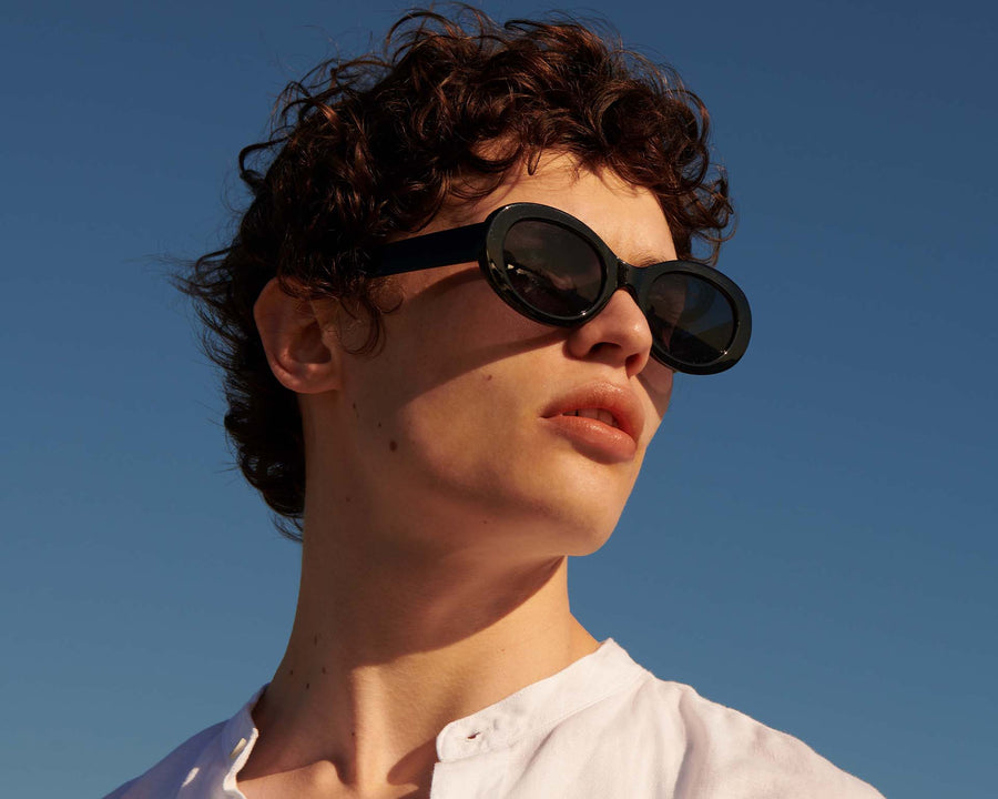 men Rio Sunglasses oval black recycled polyester (6679147249718)