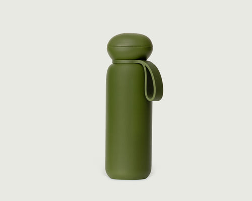 olive-25oz::Sunnies Flask  Tumbler green  front