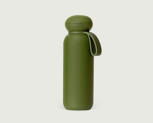 olive-32oz::Sunnies Flask  Tumbler green  front