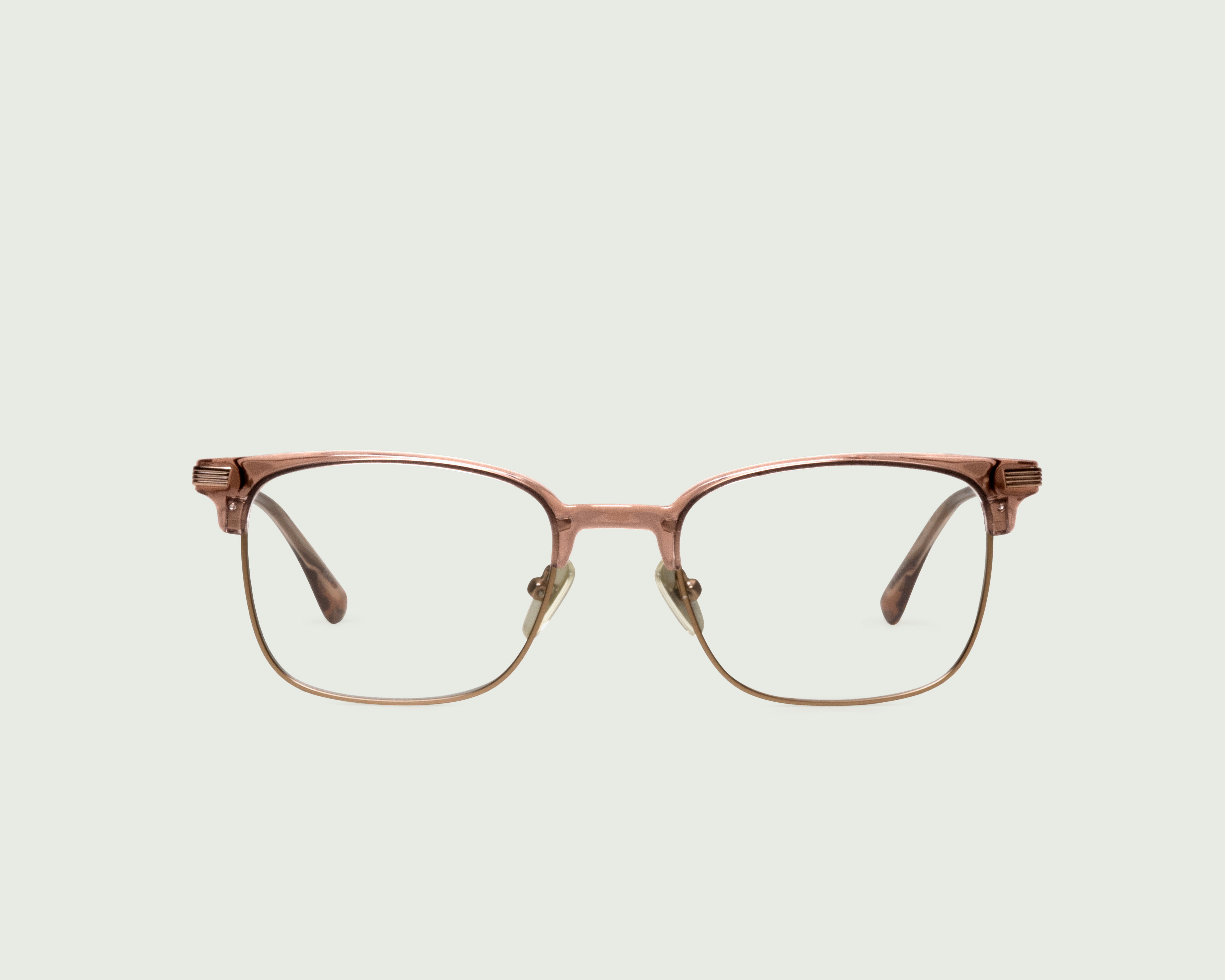 Almond::Drew Eyeglasses Square Brown plant-based plastic front