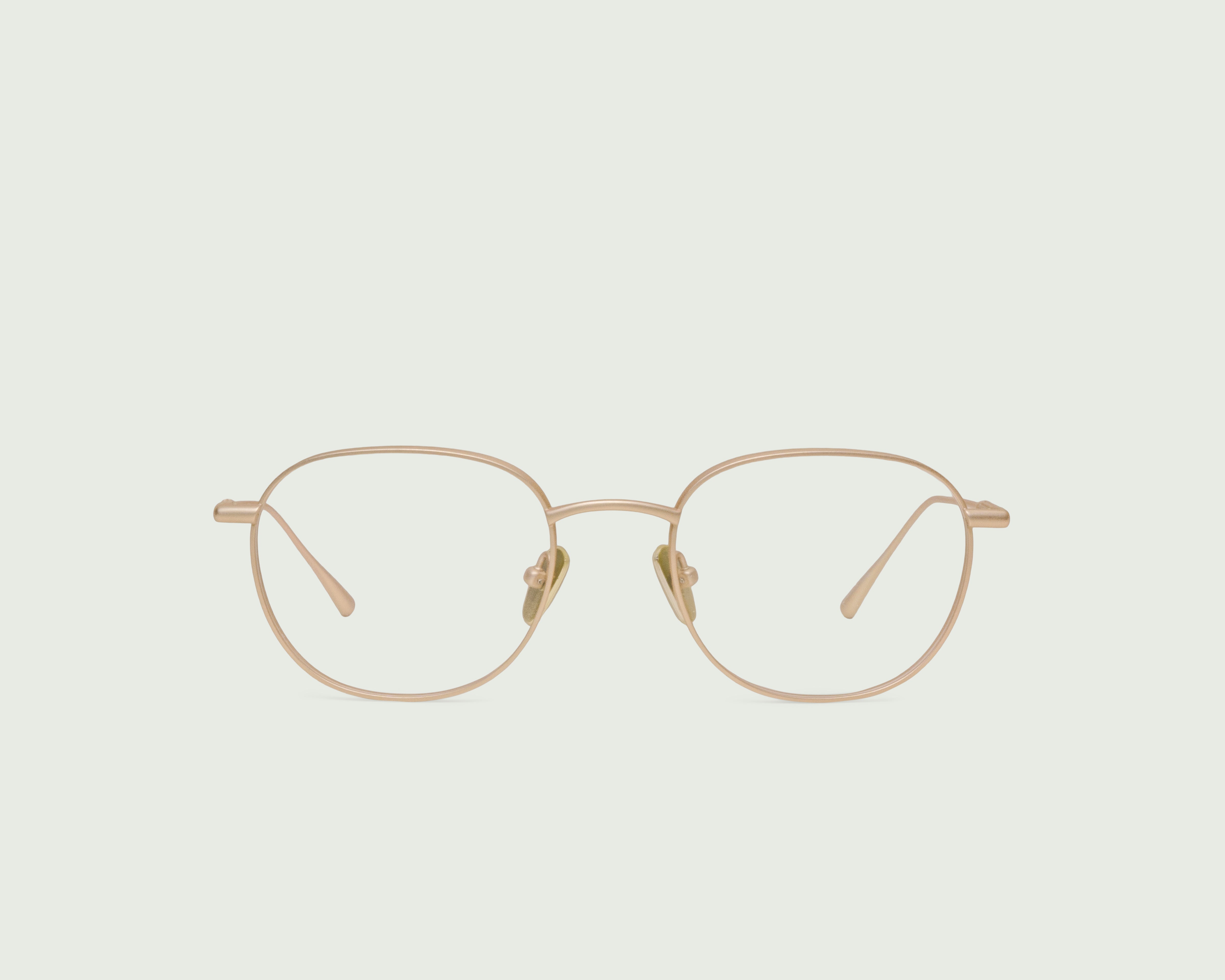 Aura::Georgie Eyeglasses round gold  titanium front