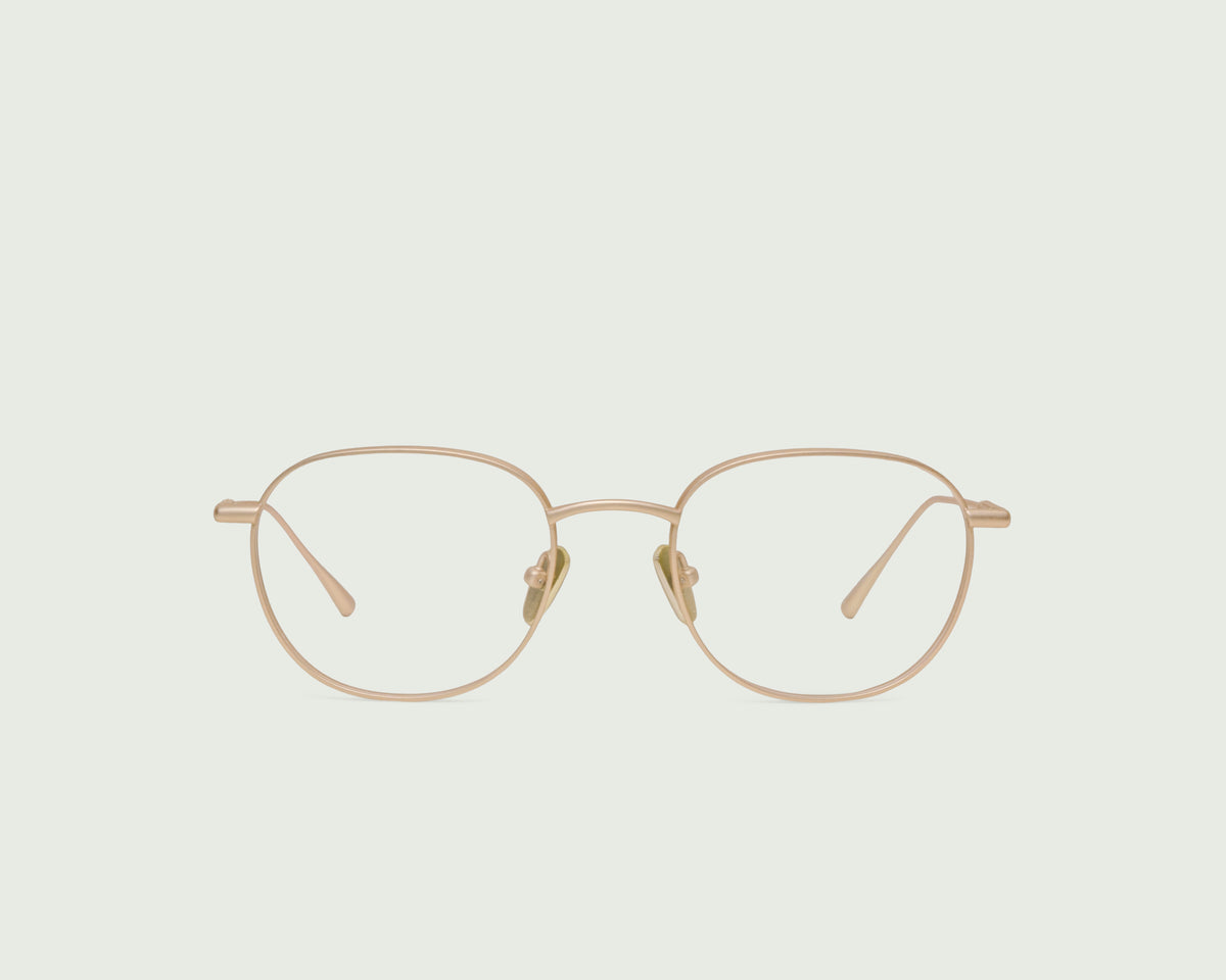 Aura::Georgie Eyeglasses round gold  titanium front