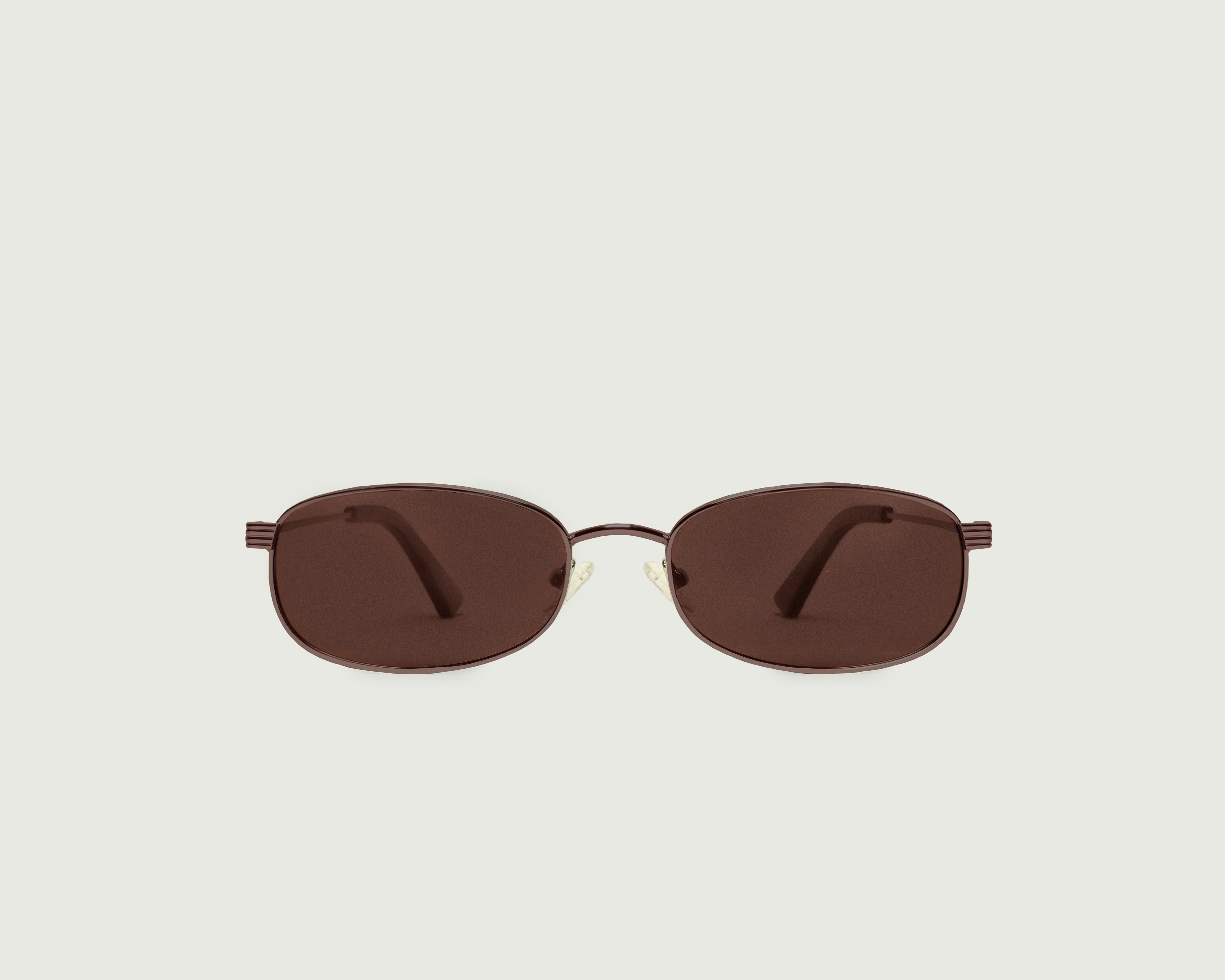 Umber Plum Polarized::Billie Umber Plum Polarized Rectangle Brown metal front