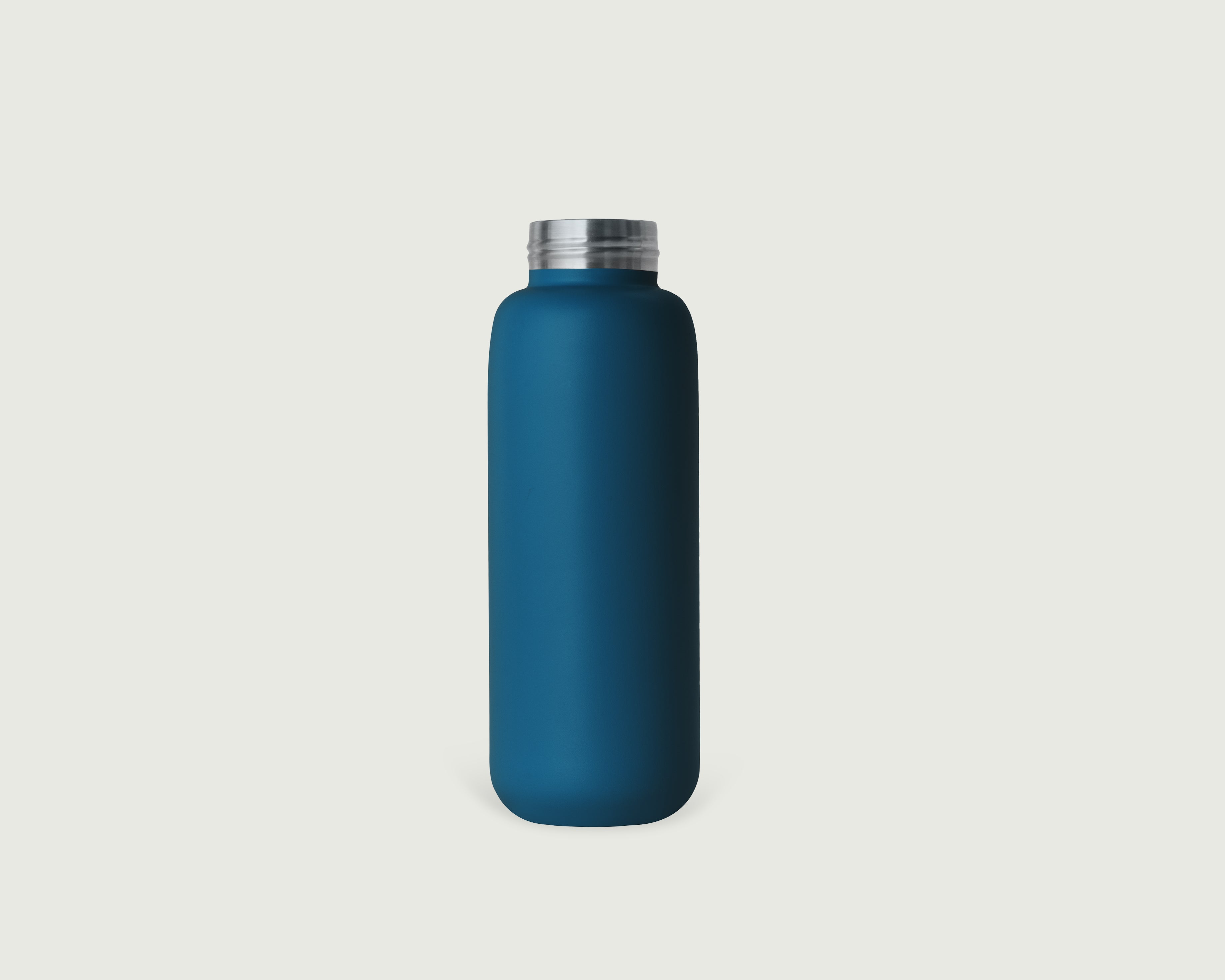Blueberry:: Flask tumbler bottle blue front