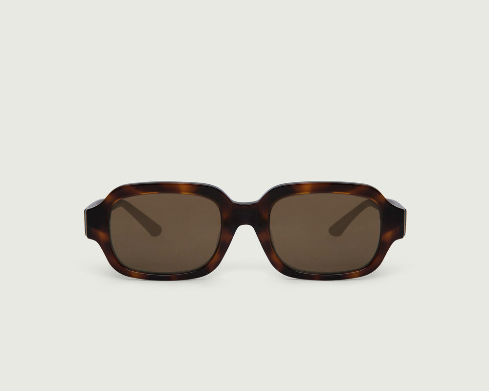 Classic Tort::Bobbi Sunglasses square tort bioacetate front