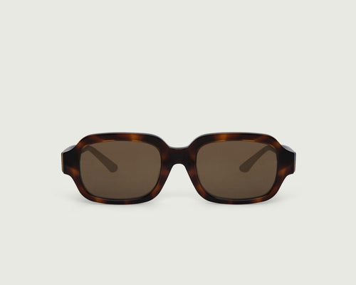 Classic Tort::Bobbi Sunglasses square tort bioacetate front