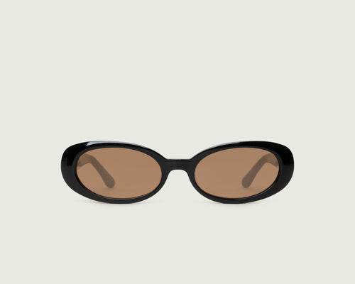 Black::Devon  Sunglasses round black acetate front