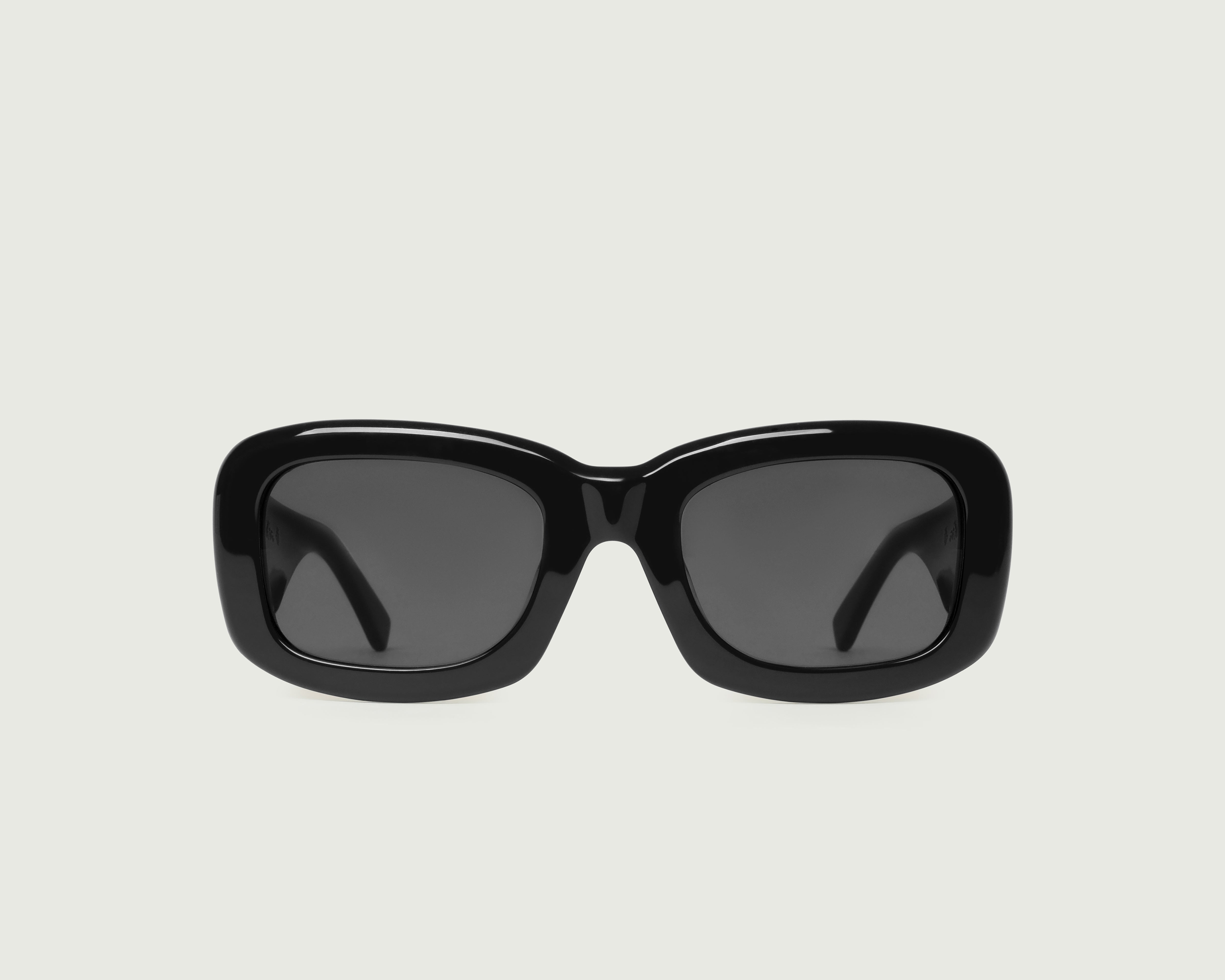 Black::Liv Sunglasses rectangle black acetate front