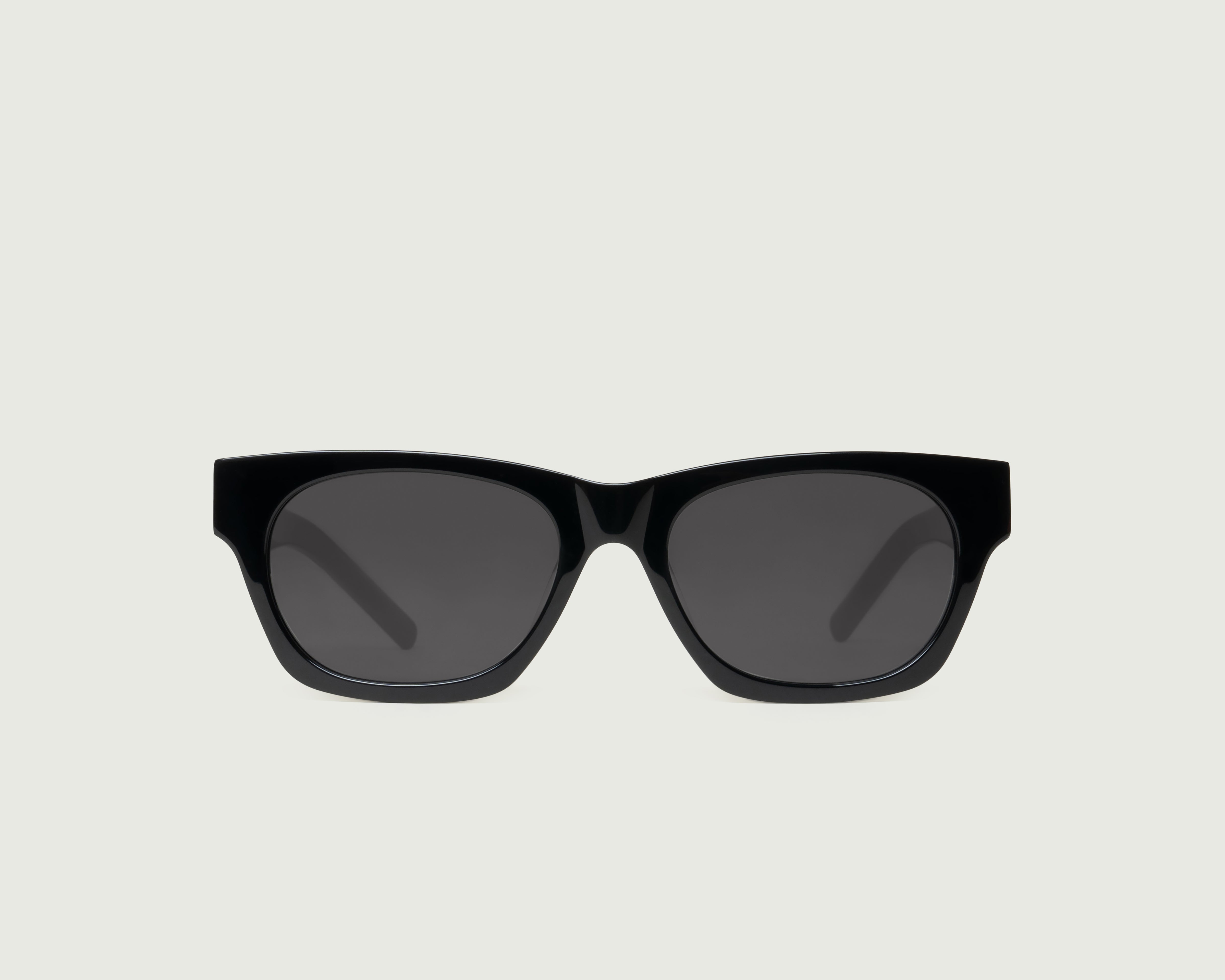 Black::Wolf Sunglasses rectangle black acetate front