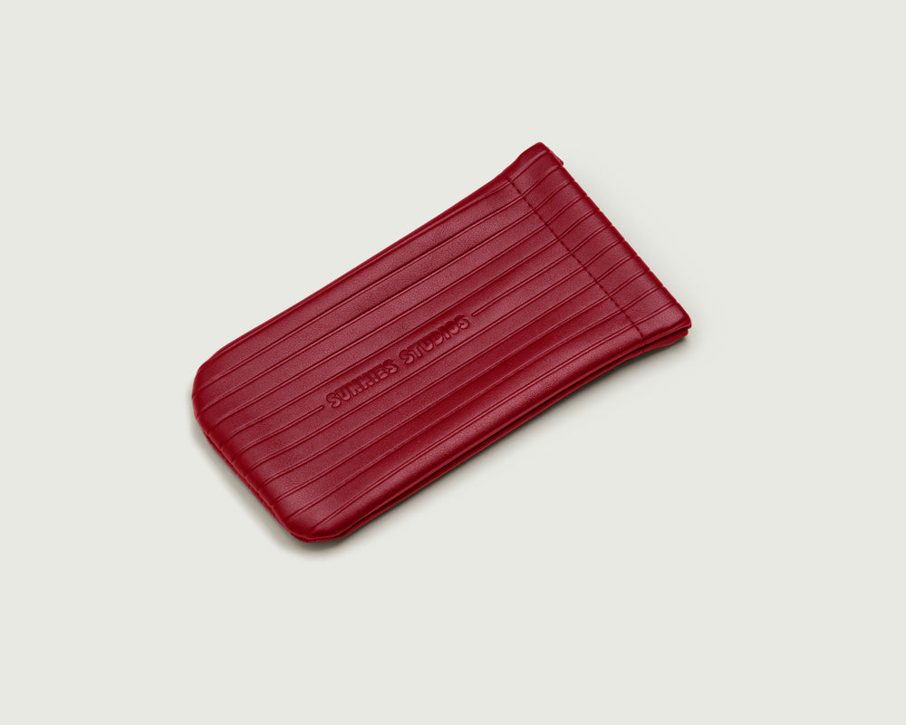 Boysenberry::Ribbed Sac Eyewear case pink  top