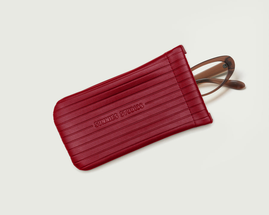 Ribbed Sac Eyewear case pink