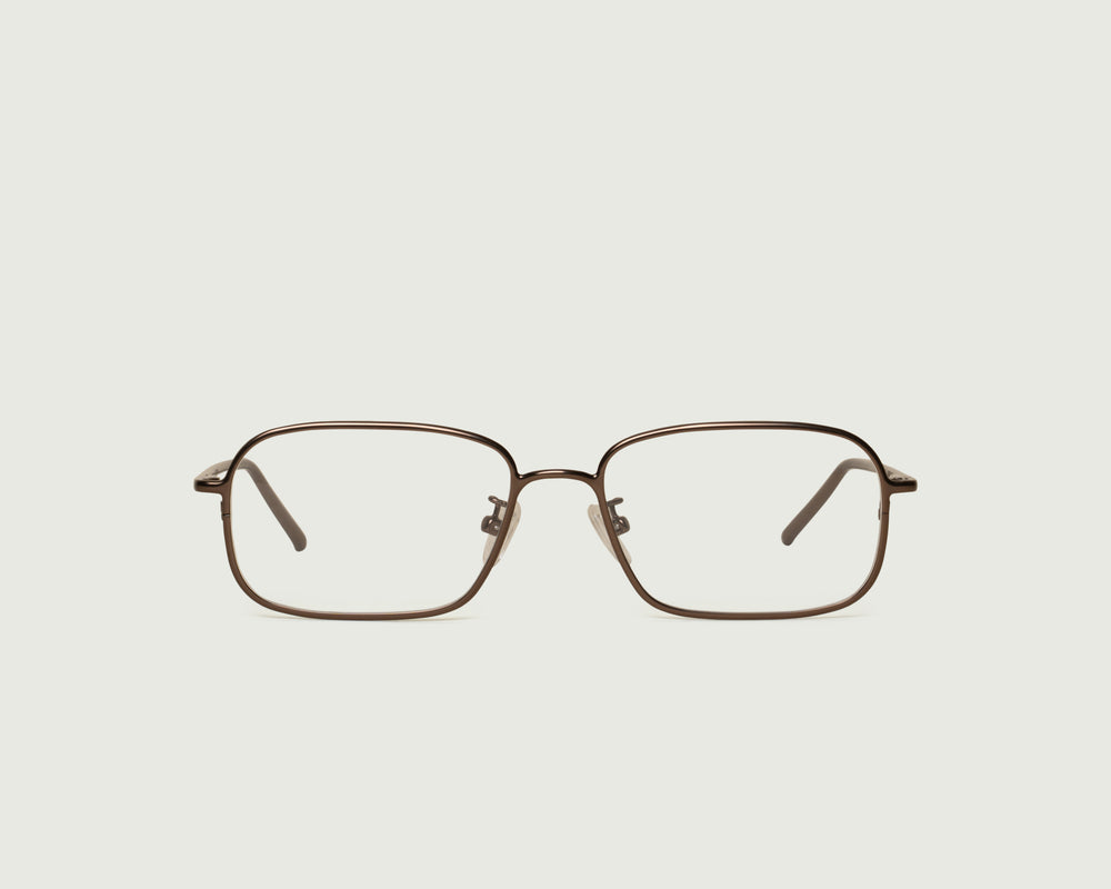 Brass::Toma Eyeglasses rectangle Brown metal front