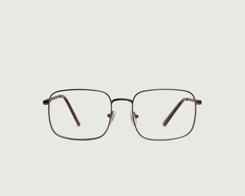Bronze::Vito  Anti-Radiation Glasses rectangle brown  metal front