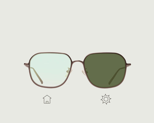 Bronze Gecko Adaptive::Pascal Eyeglasses square Brown metal front