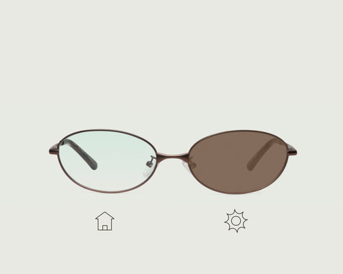 Portobello Adaptive::Nia Eyeglasses Oval Brown metal front