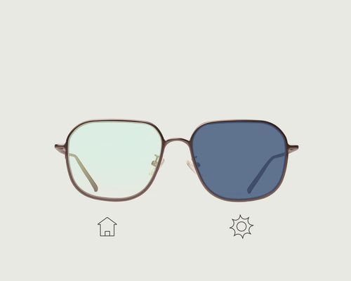 Bronze Robin Adaptive::Pascal Eyeglasses square Brown metal front