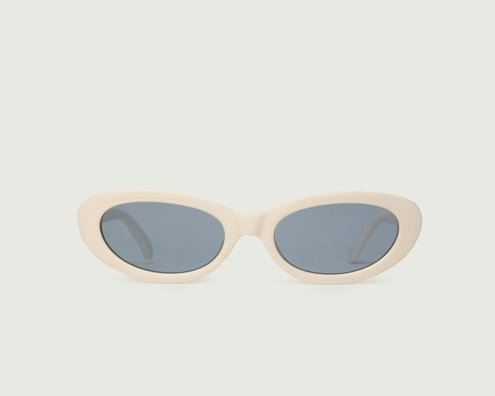 Burrata::Dakota Sunglasses cateye White recycled polyester front