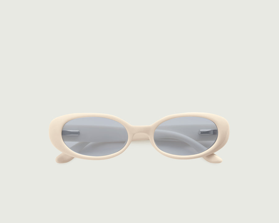 men Devon Sunglasses oval White recycled polyester
