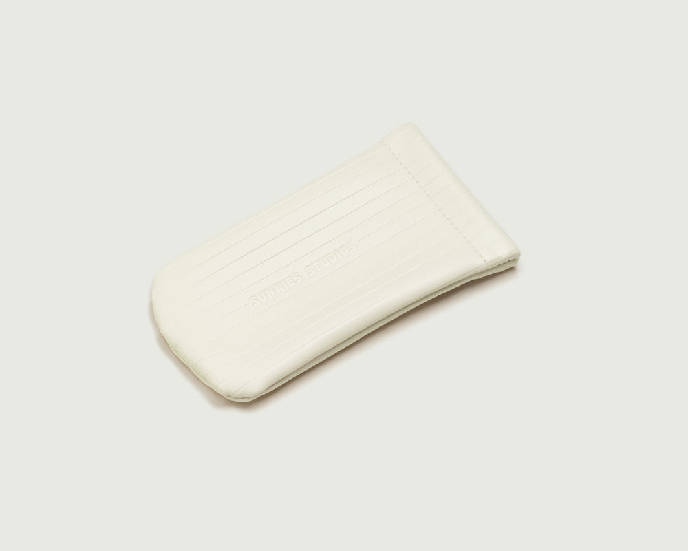 Burrata::Ribbed Sac Eyewear case white  top