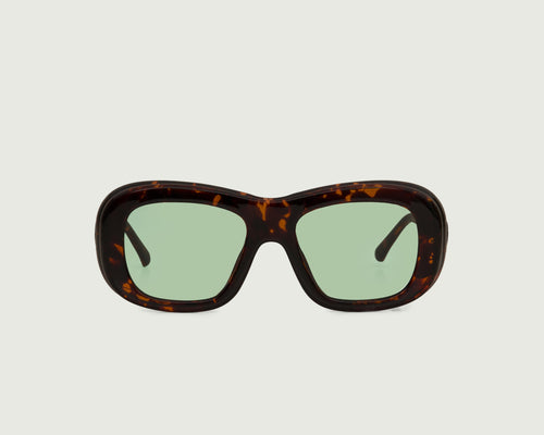 Classic Tort::Yara Sunglasses Rectangle Tort Acetate front