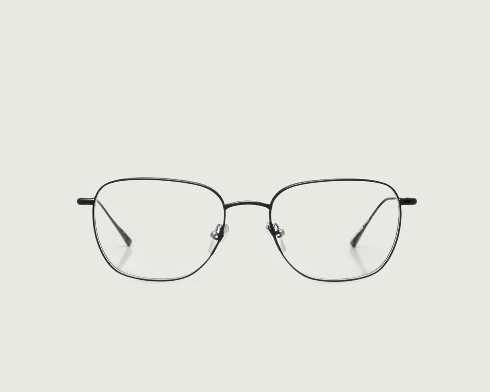 Charcoal::Alfie Eyeglasses square black titanium front