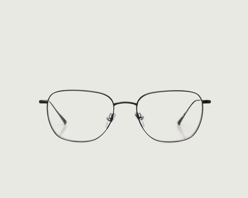 Charcoal::Alfie Eyeglasses square black titanium front