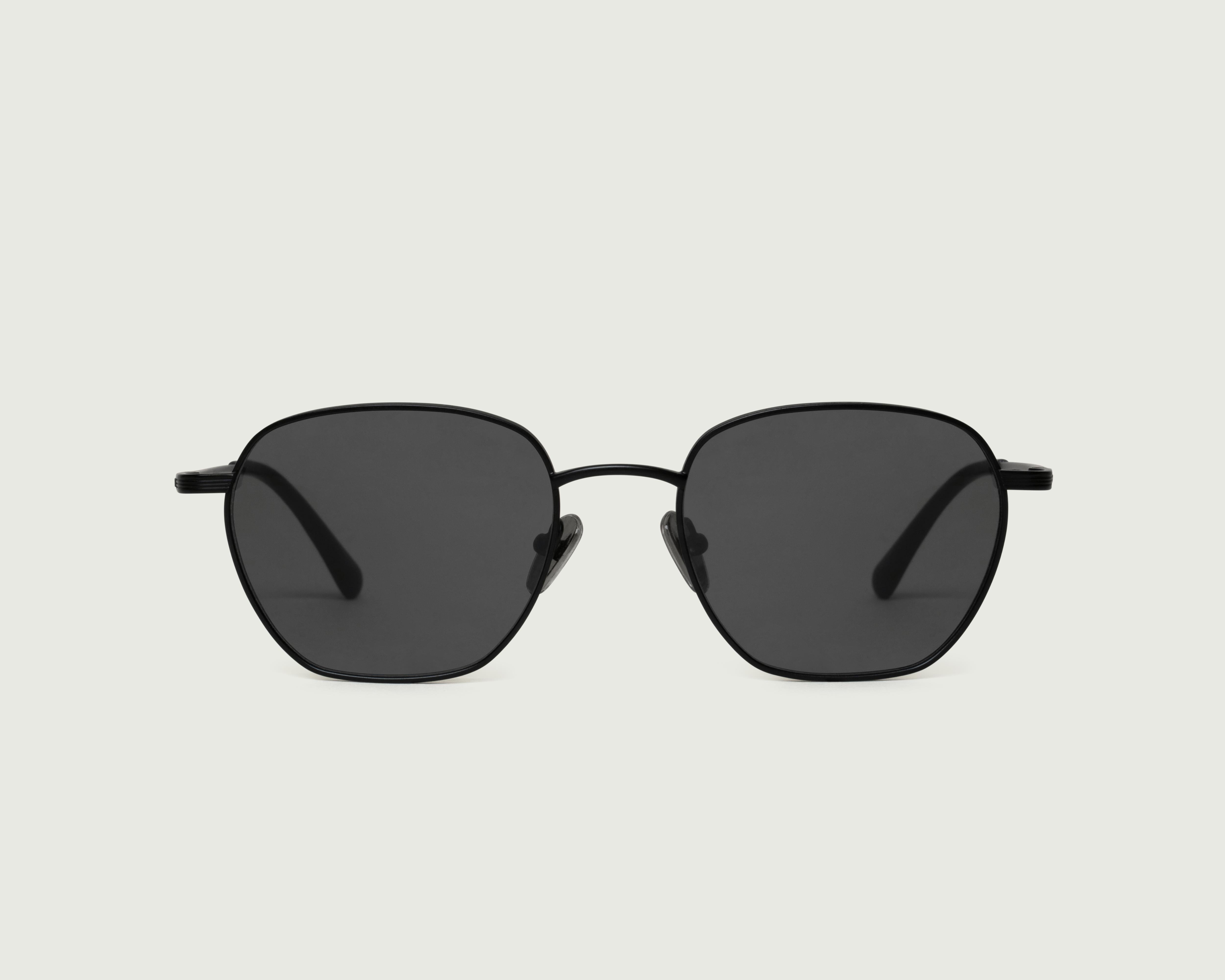 Charcoal::Cameron Sunglasses square Black metal front