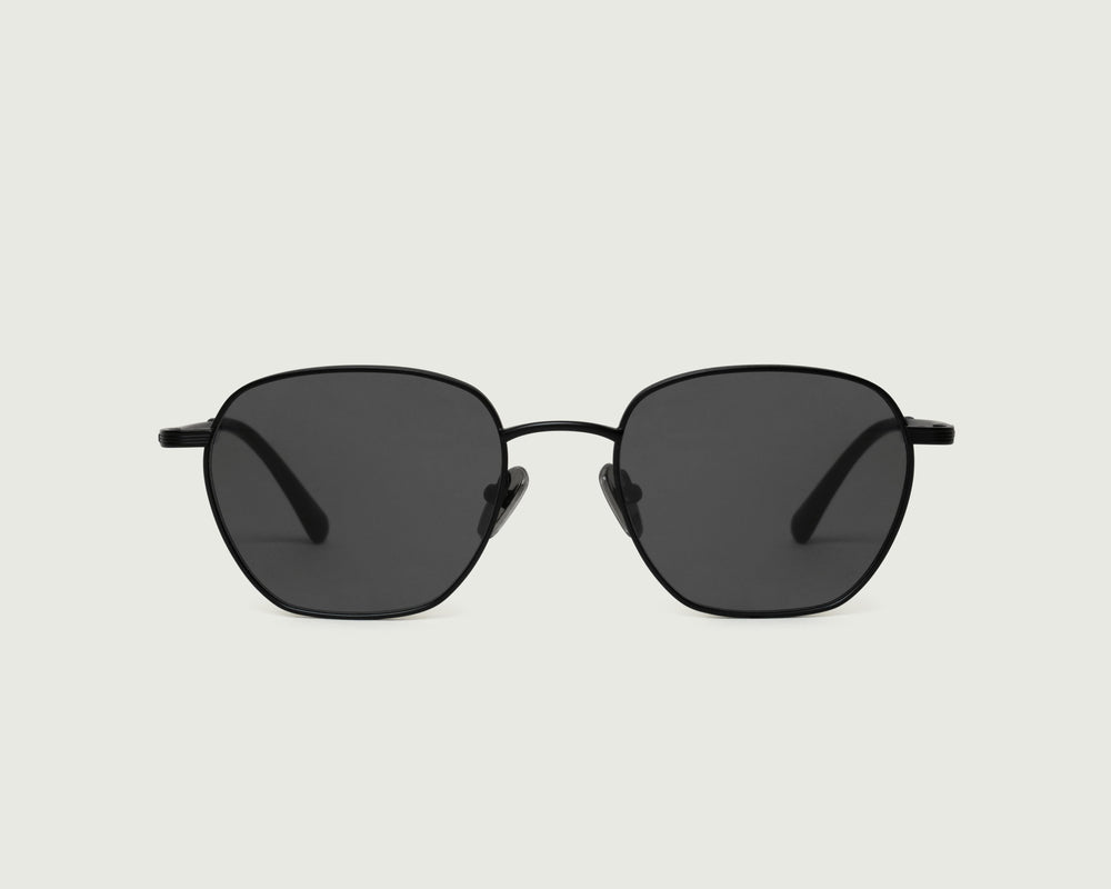Charcoal::Cameron Sunglasses square Black metal front