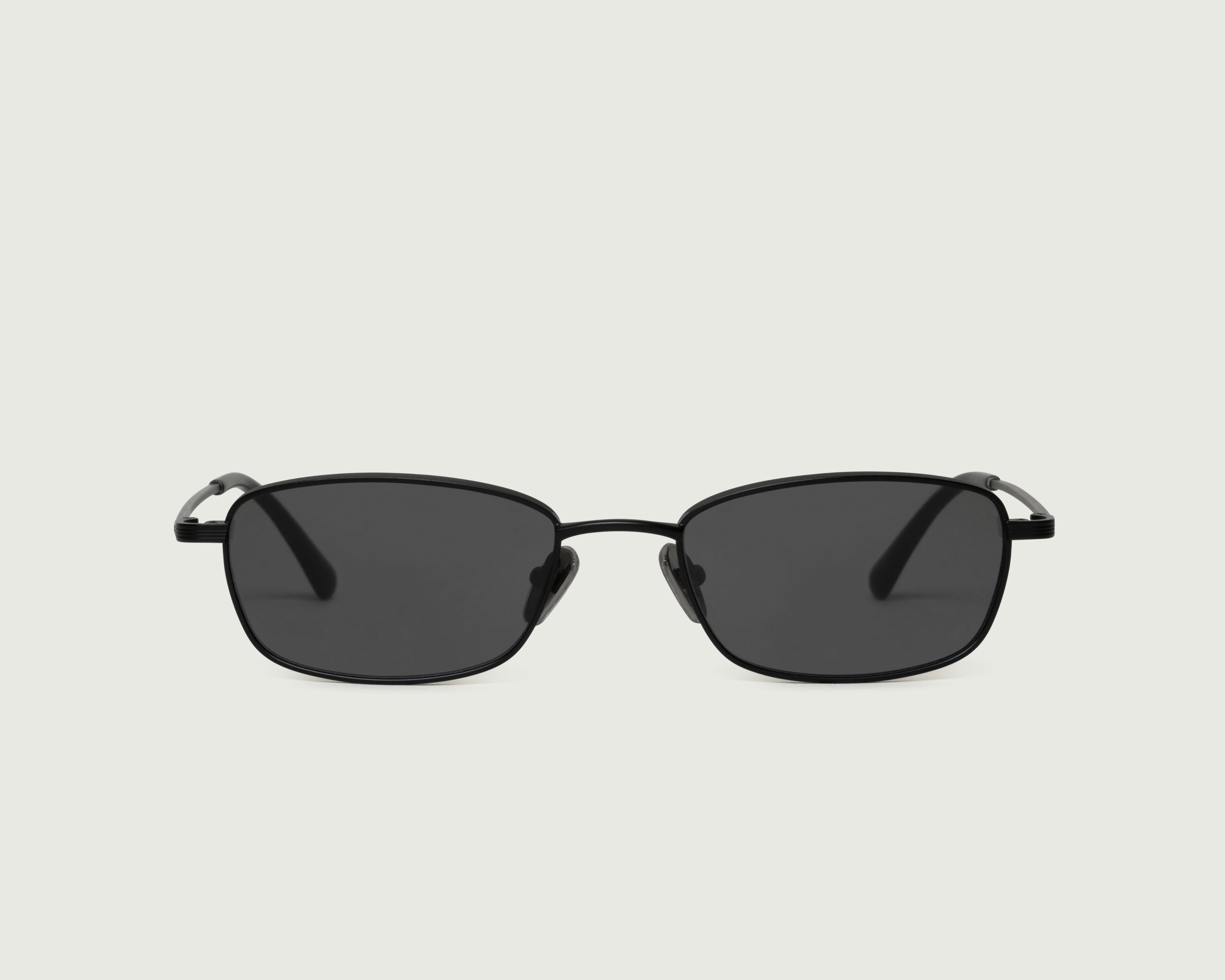 Charcoal::Smith Sunglasses rectangle Black metal front