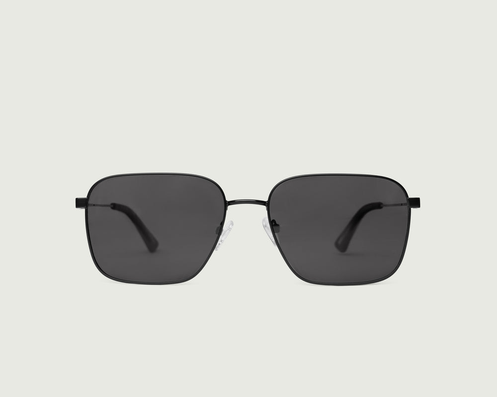 Charcoal Polarized::Ford Sunglasses square black metal front