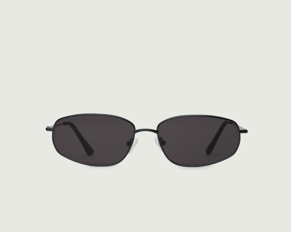 Charcoal::Ryder Wide Sunglasses rectangle Black metal front