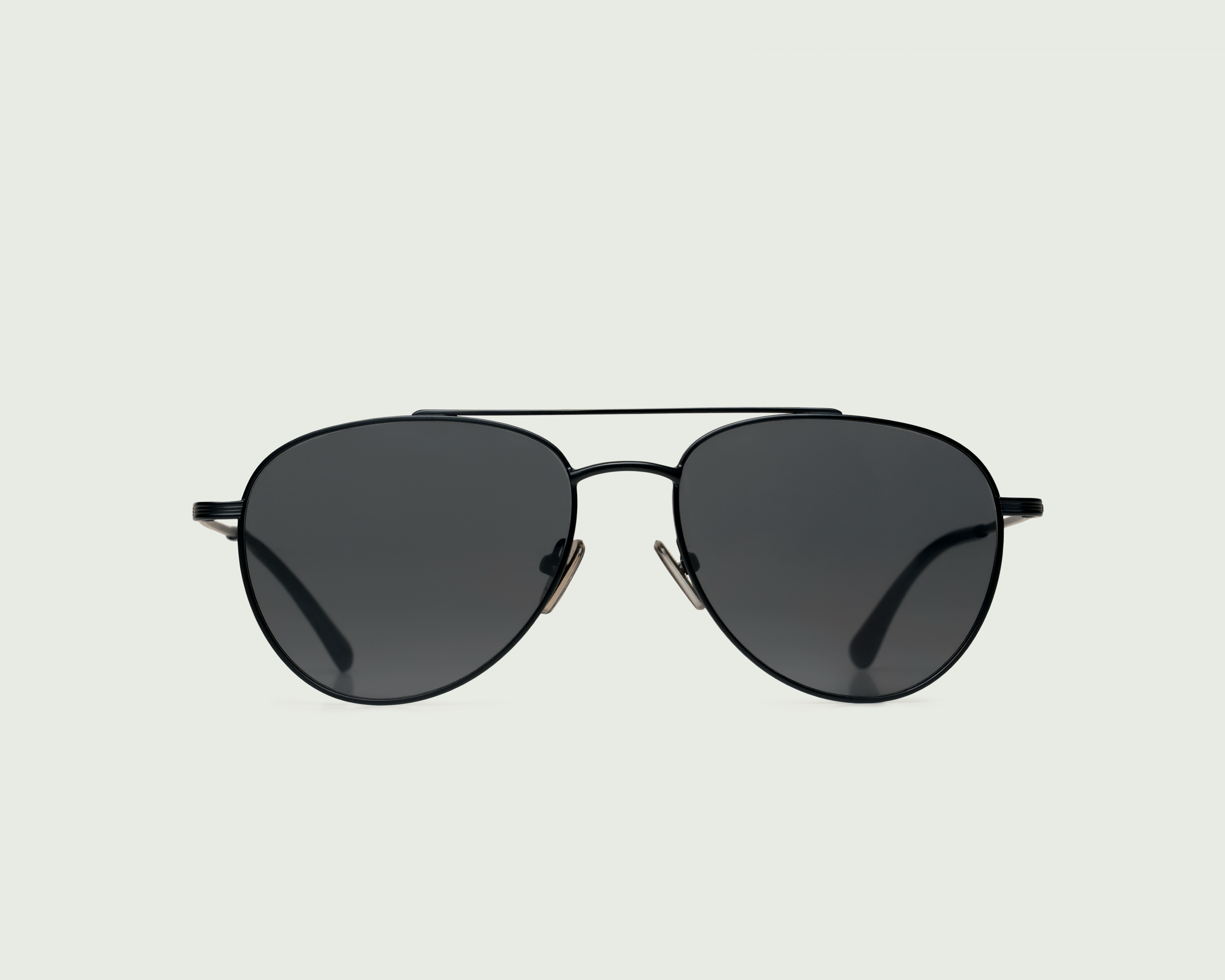 Charcoal::Evan Sunglasses pilot black metal front