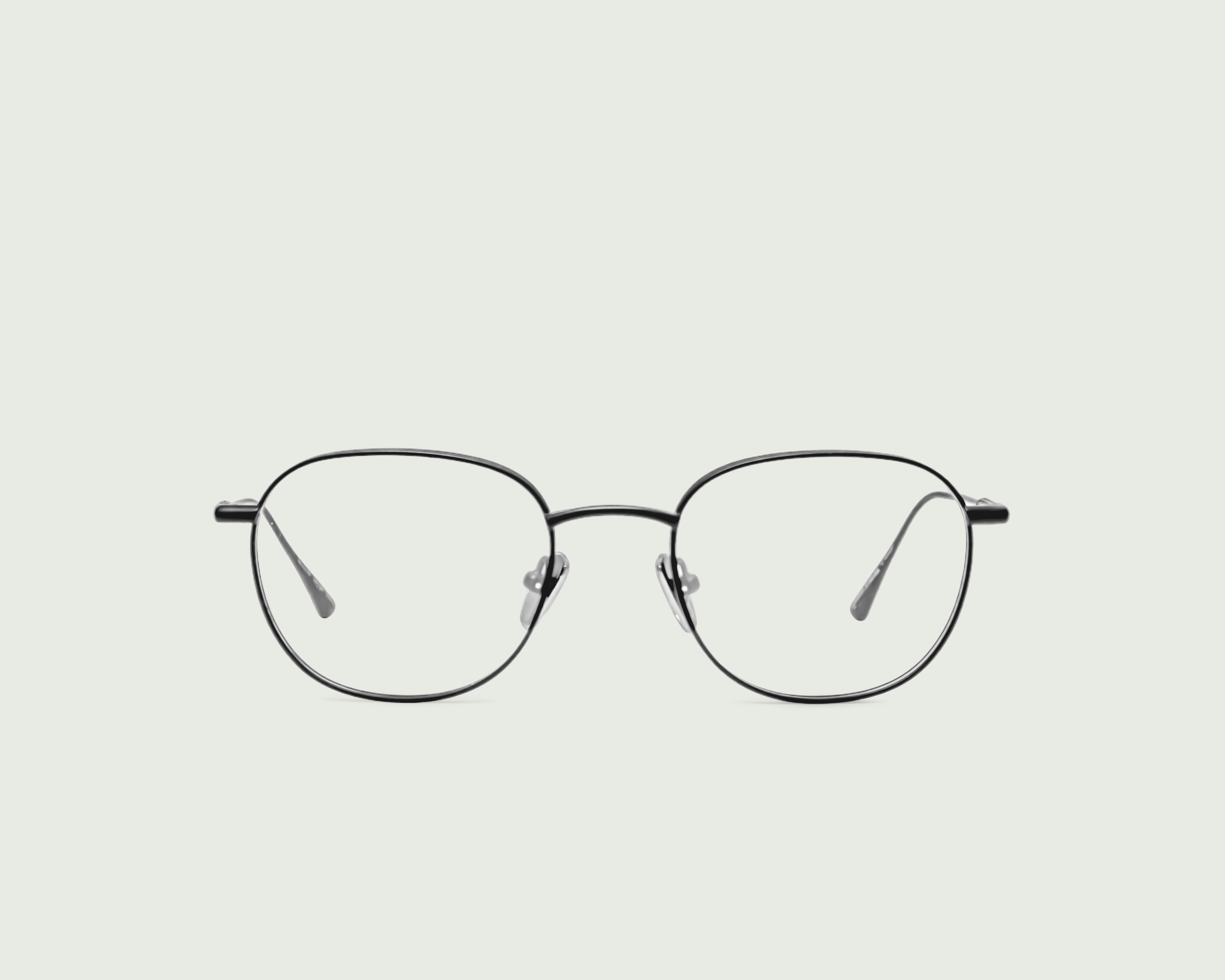 Charcoal::Georgie Eyeglasses round black titanium front