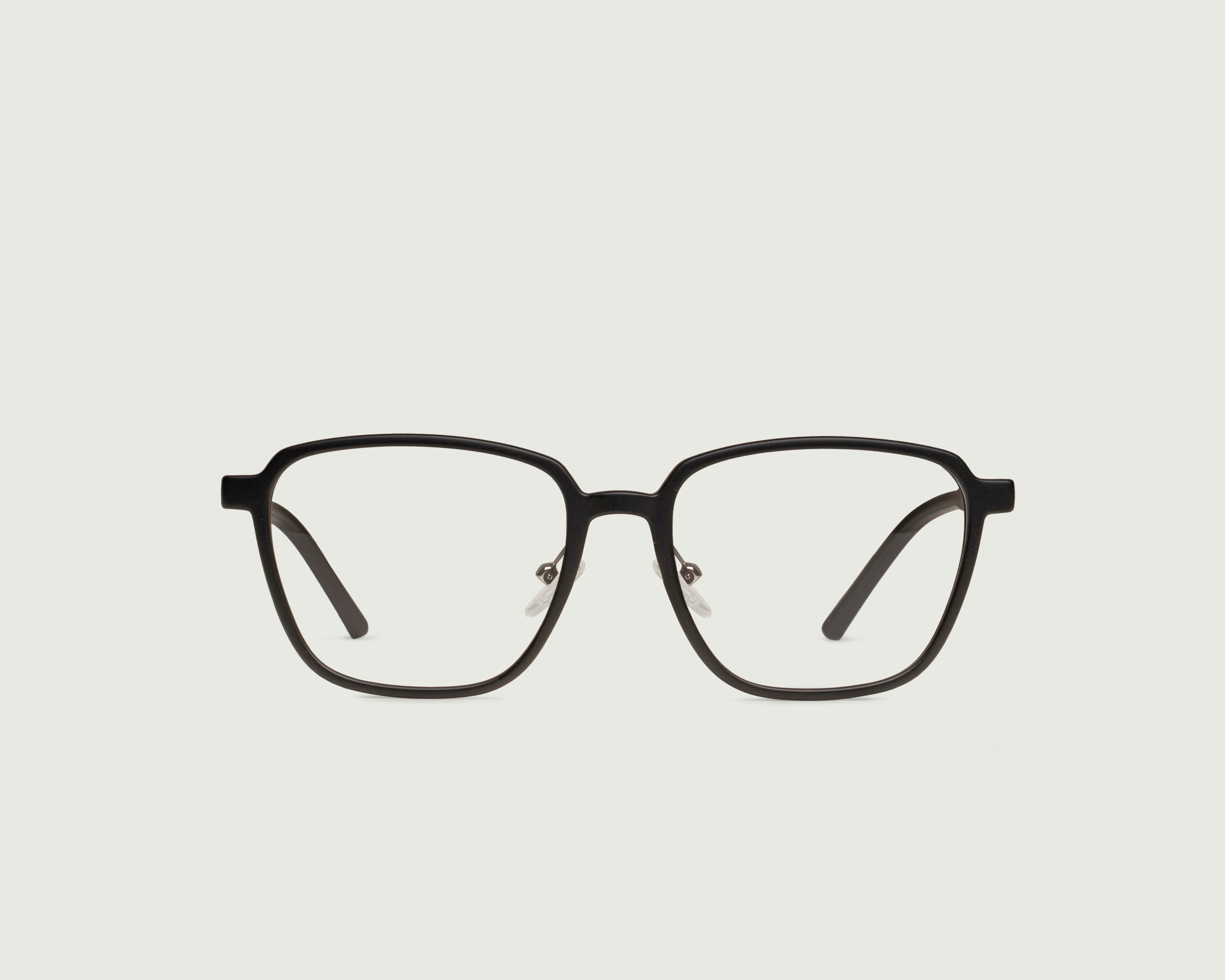 Charcoal::Jensen Wide Eyeglasses square black plant-based front