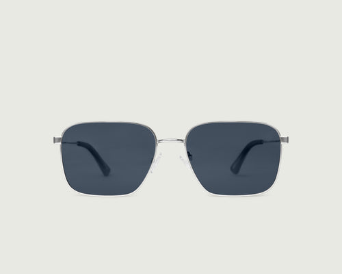 Chrome Polarized::Ford Sunglasses Square Silver metal front