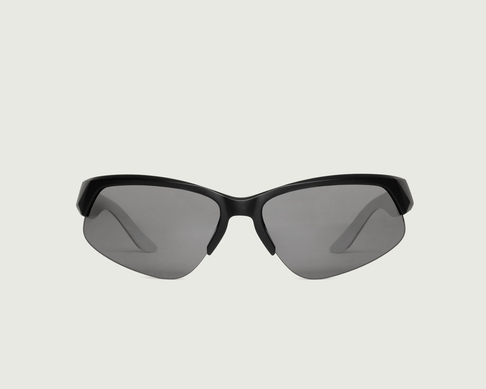 Charcoal Polarized::Simone Sunglasses cateye Black recycled polyester front