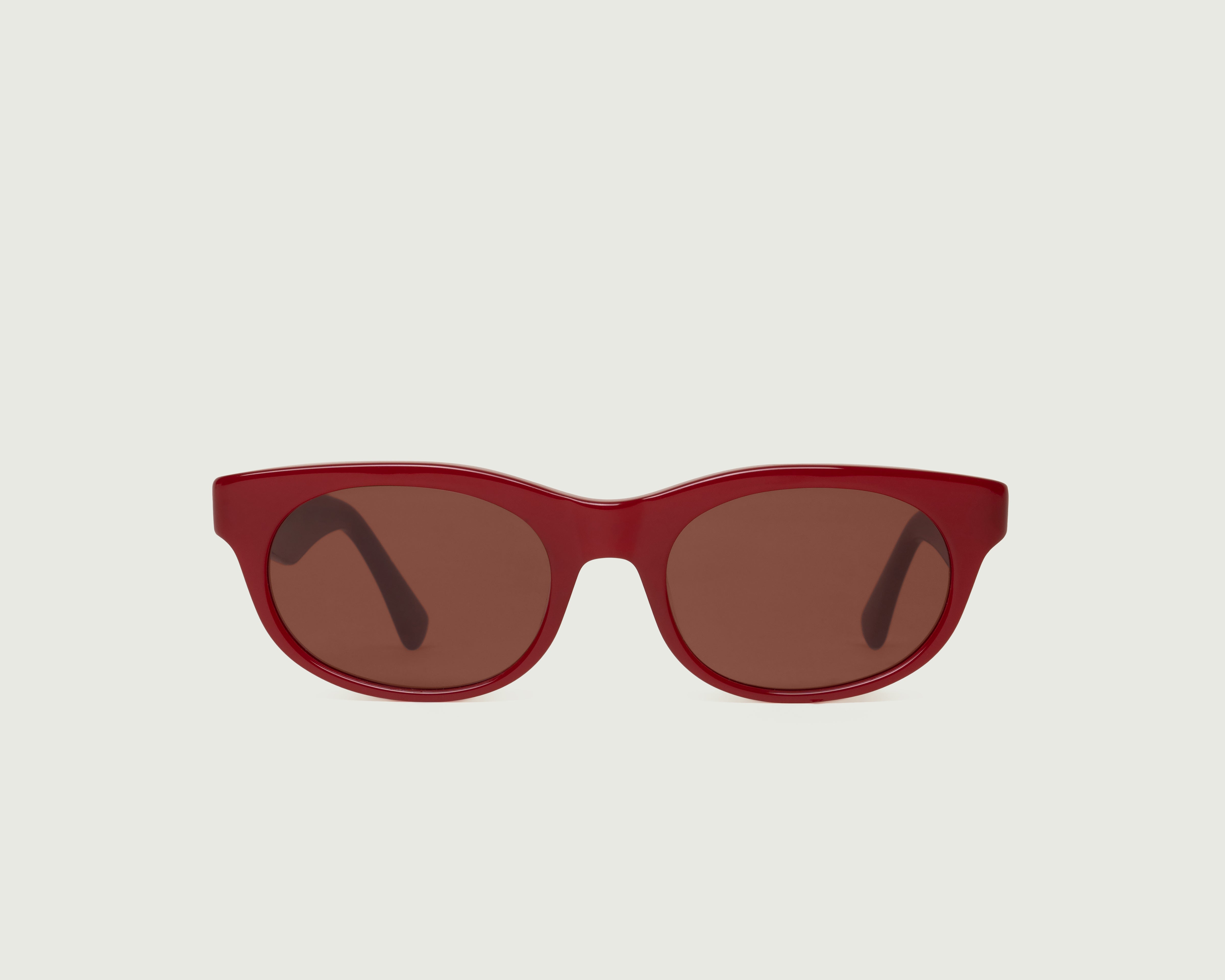 Cherry ::Beau Sunglasses round red acetate front