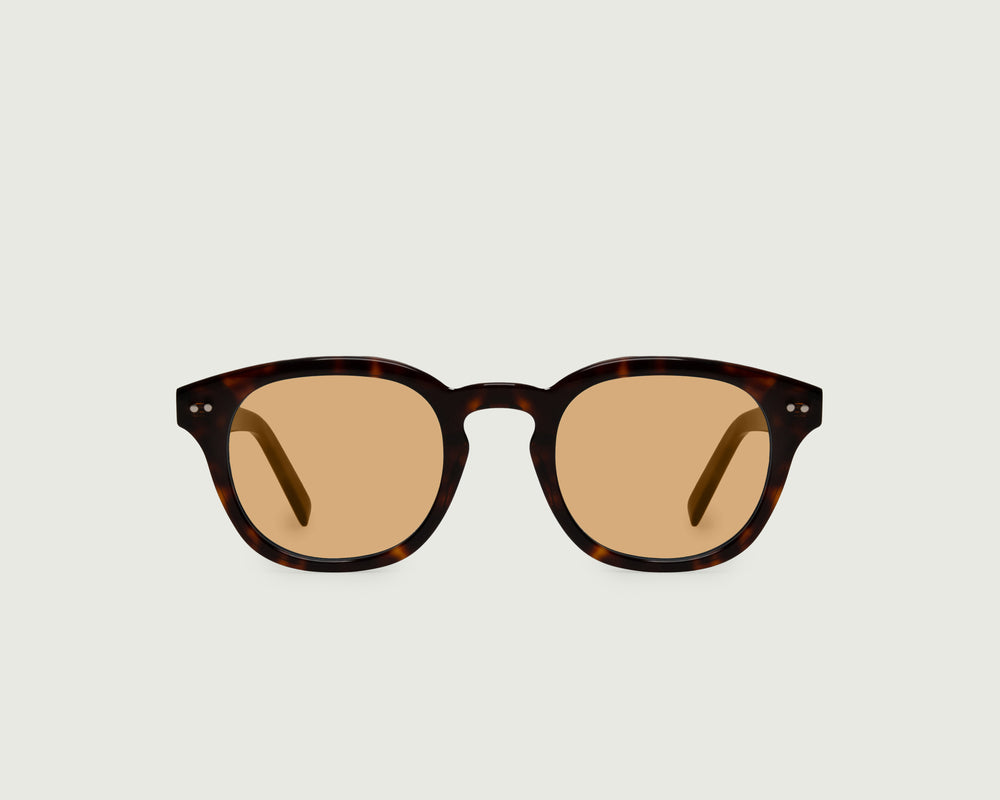 Classic Tort Apricot::Hugh Sunglasses round Tort acetate front