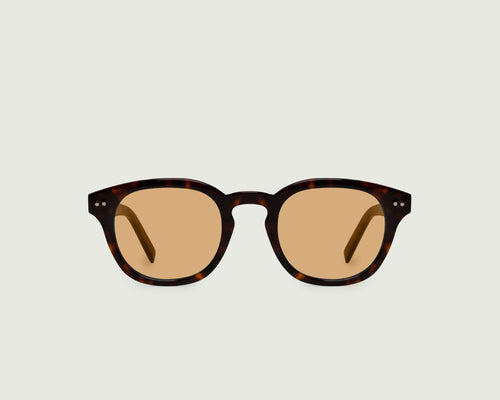 Classic Tort Apricot::Hugh Sunglasses round Tort acetate front