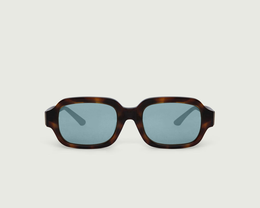 Classic Tort Bluebird::Bobbi Sunglasses rectangle Tort acetate front