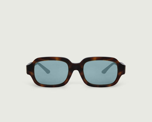 Classic Tort Bluebird::Bobbi Sunglasses rectangle Tort acetate front