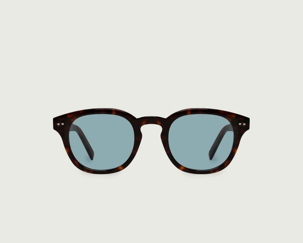Classic Tort Bluebird::Hugh Sunglasses round Tort acetate front