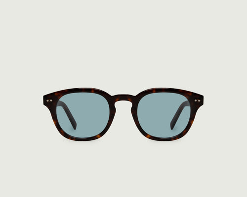 Classic Tort Bluebird::Hugh Sunglasses round Tort acetate front