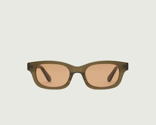 Clover::Dane Sunglasses rectangle Green acetate front