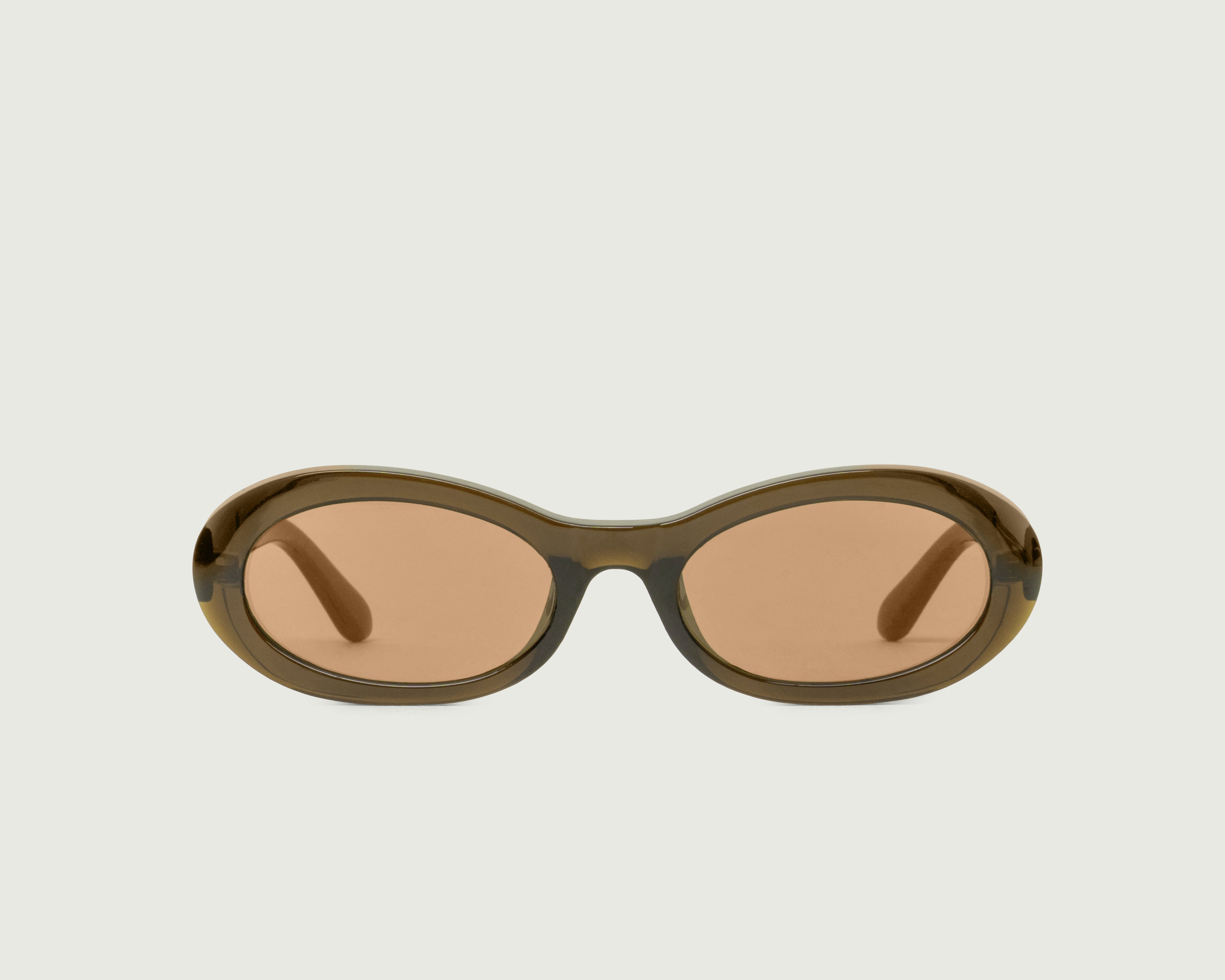 Clover::Mina Sunglasses oval Green acetate front