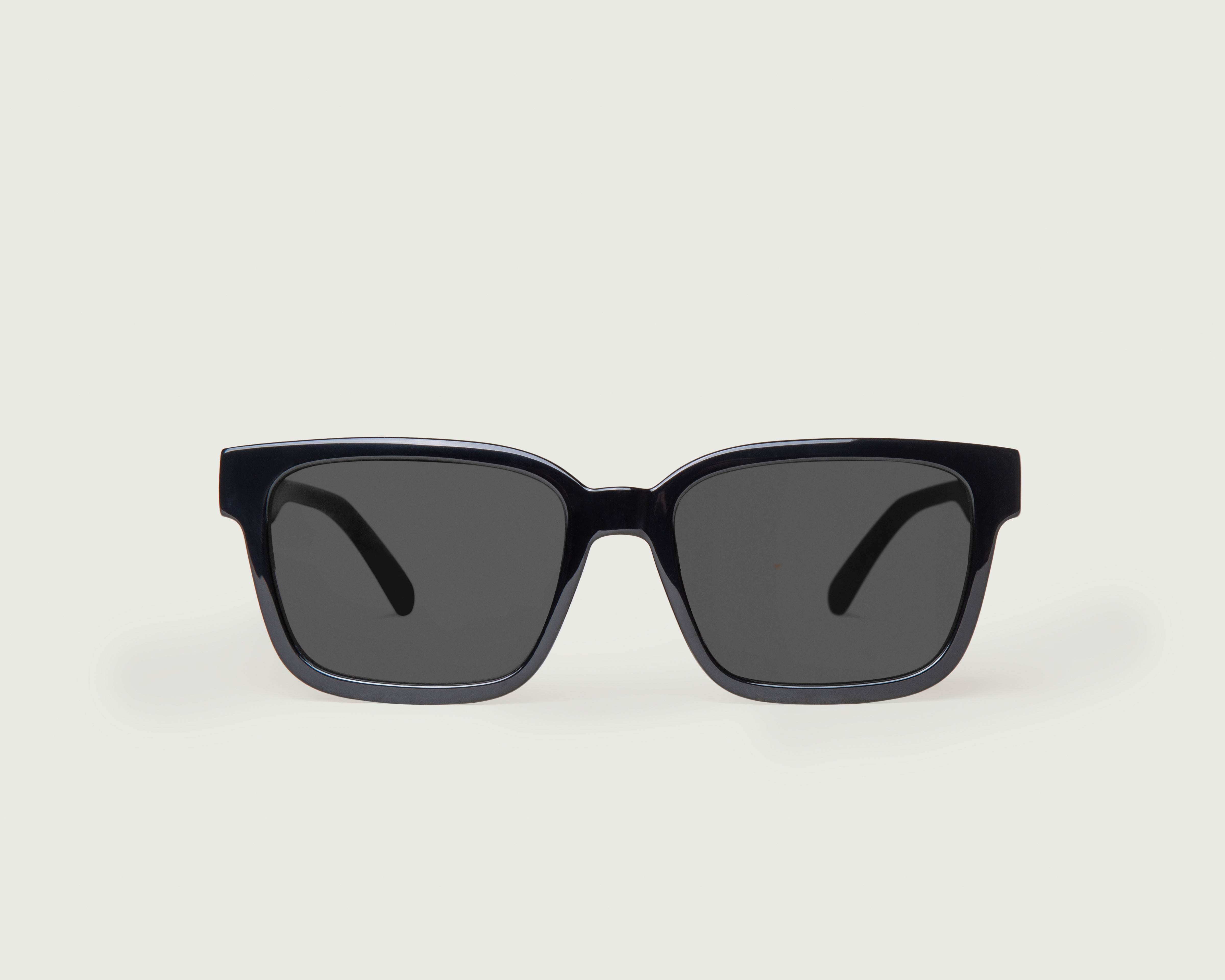 Black Midnight ::Triton Sunglasses square black bioacetate polarized front