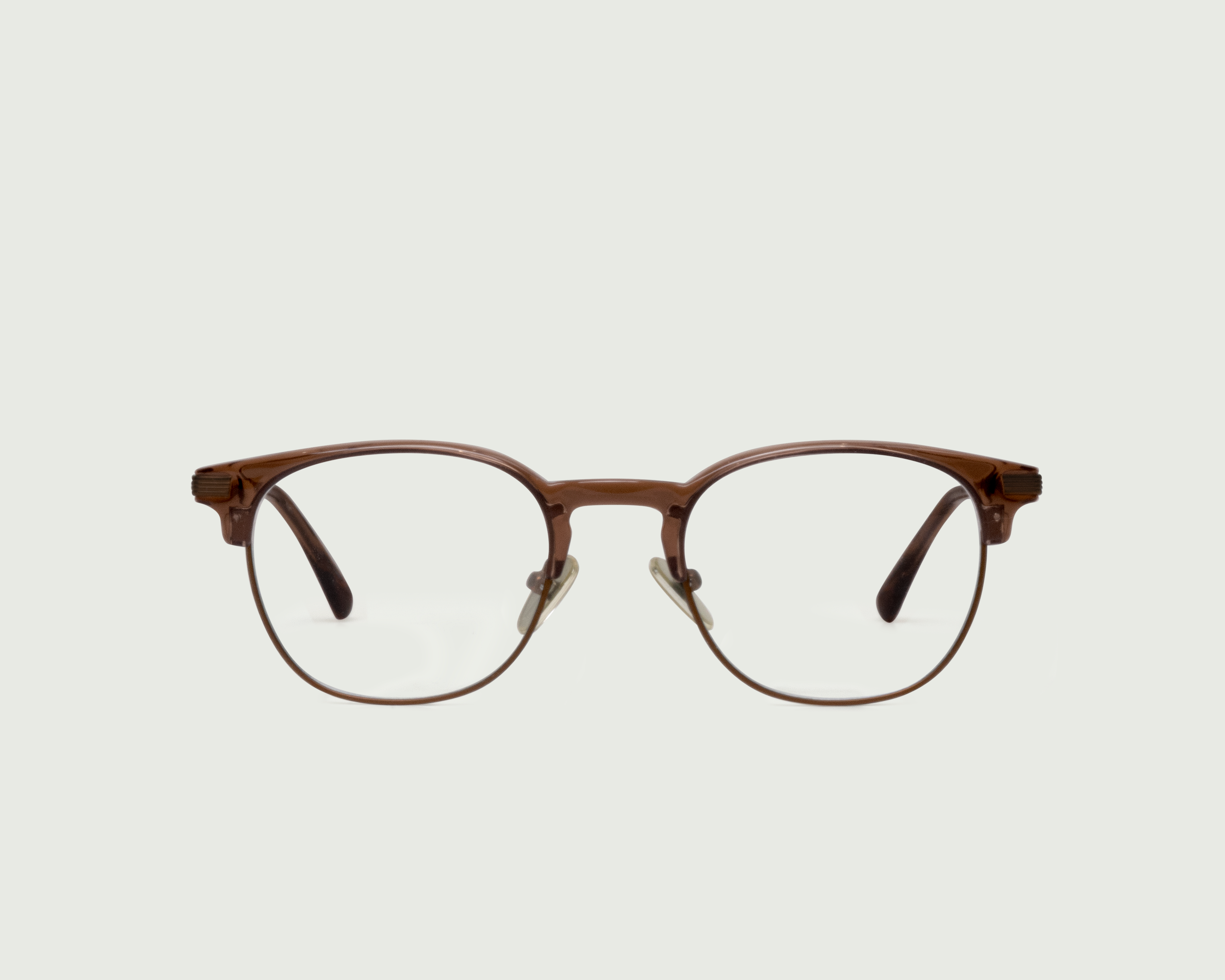 Cocoa::Jules Eyeglasses Round Brown plant-based plastic front