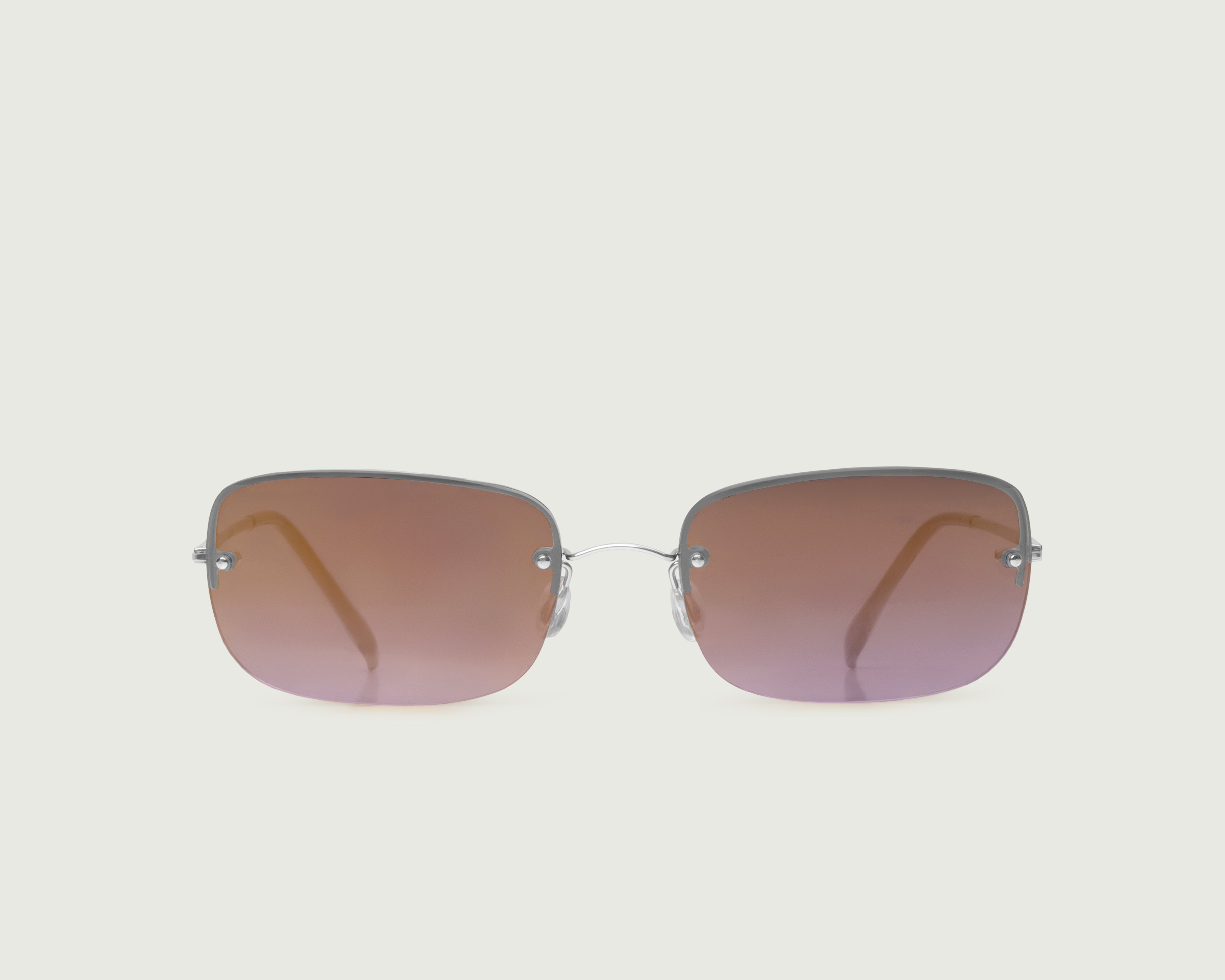 Coin Aurora::Stevie Sunglasses rectangle silver metal front