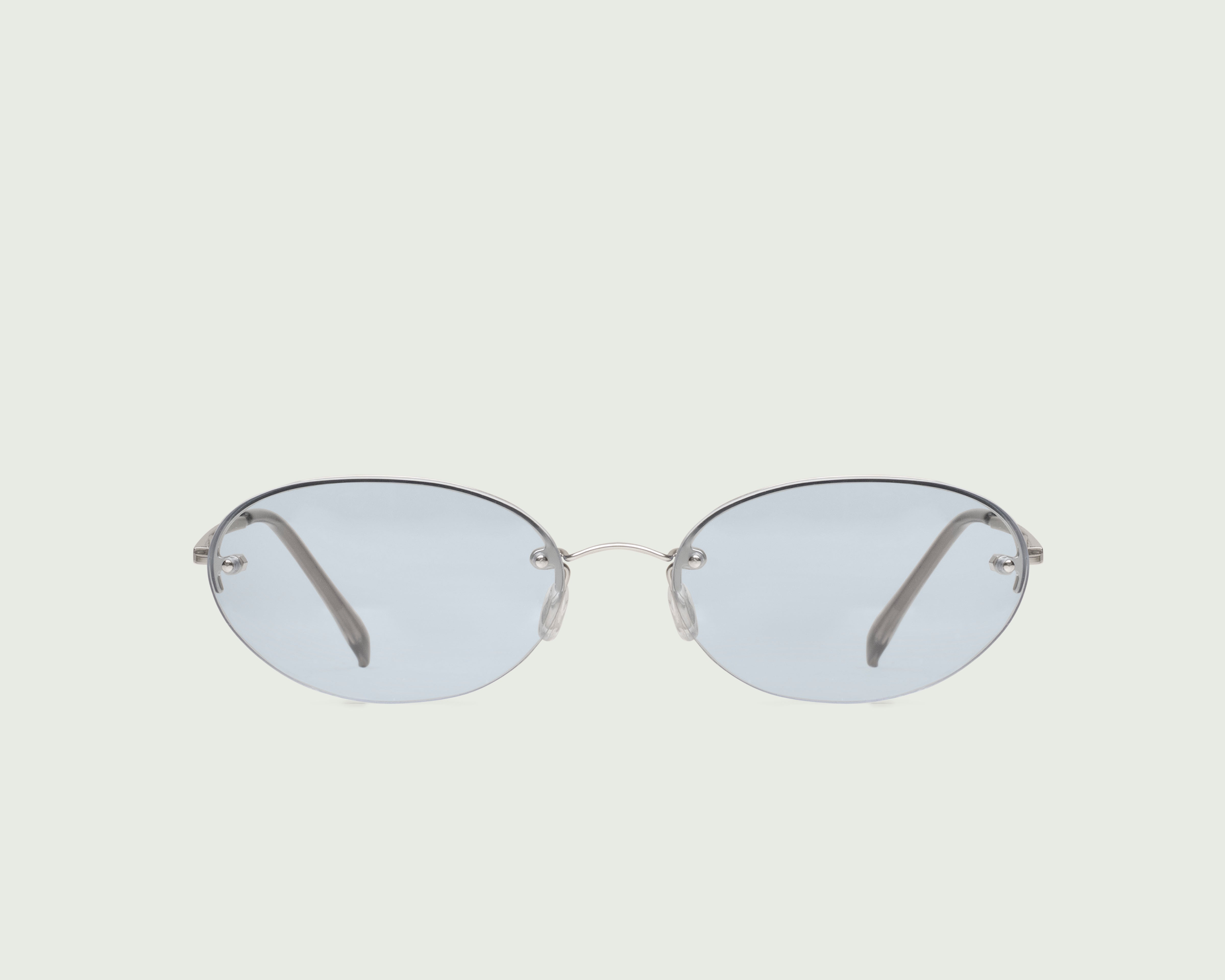 Coin Frost::Coco Sunglasses oval silver metal front
